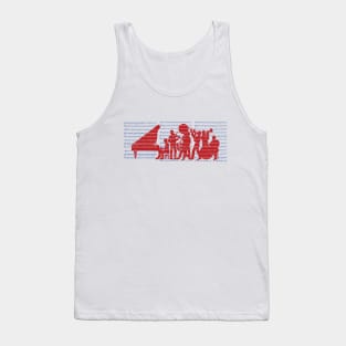 Silhouette de Jazz Red White and Blue Version Tank Top